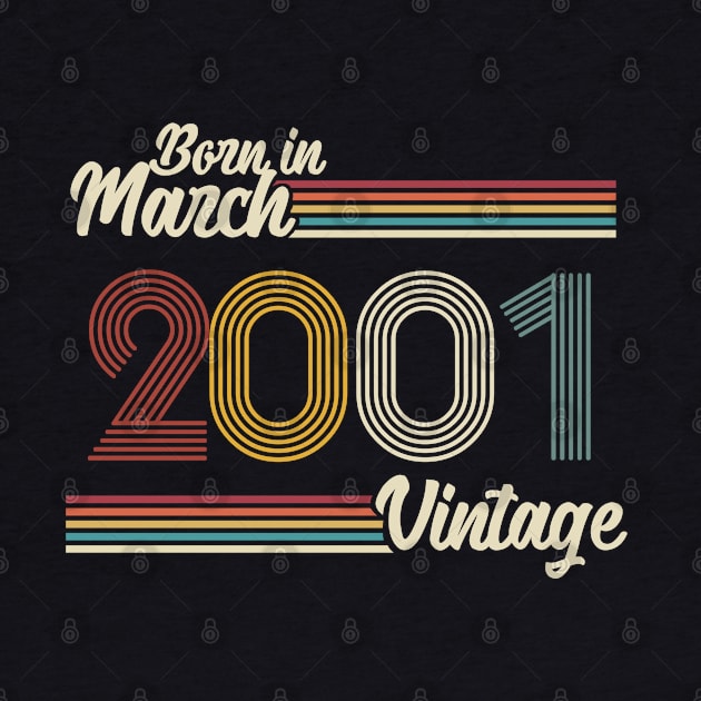 Vintage Born in March 2001 by Jokowow